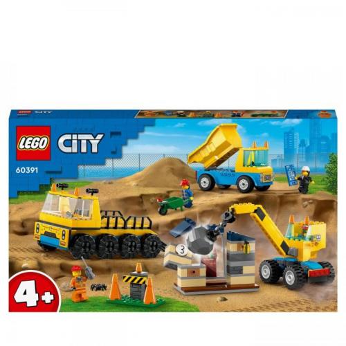 LEGO City Baufahrzeuge und Kran mit Abrissbirne