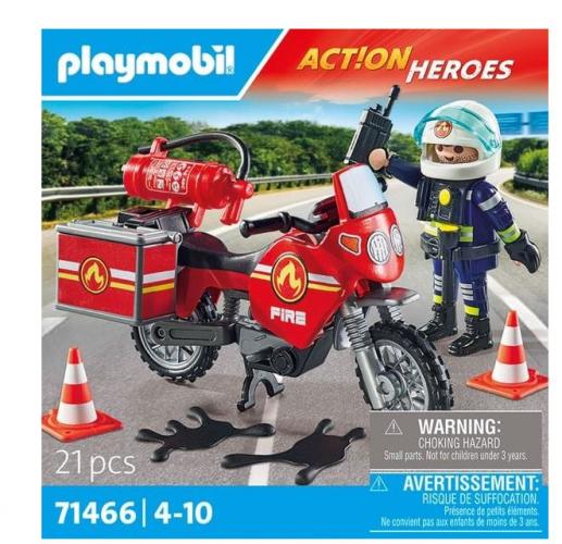 Playmobil Feuerwehrmotorrad am Unfallort	