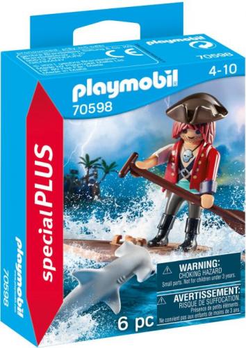 Playmobil 70598 Pirat mit Floß und Hammerhai